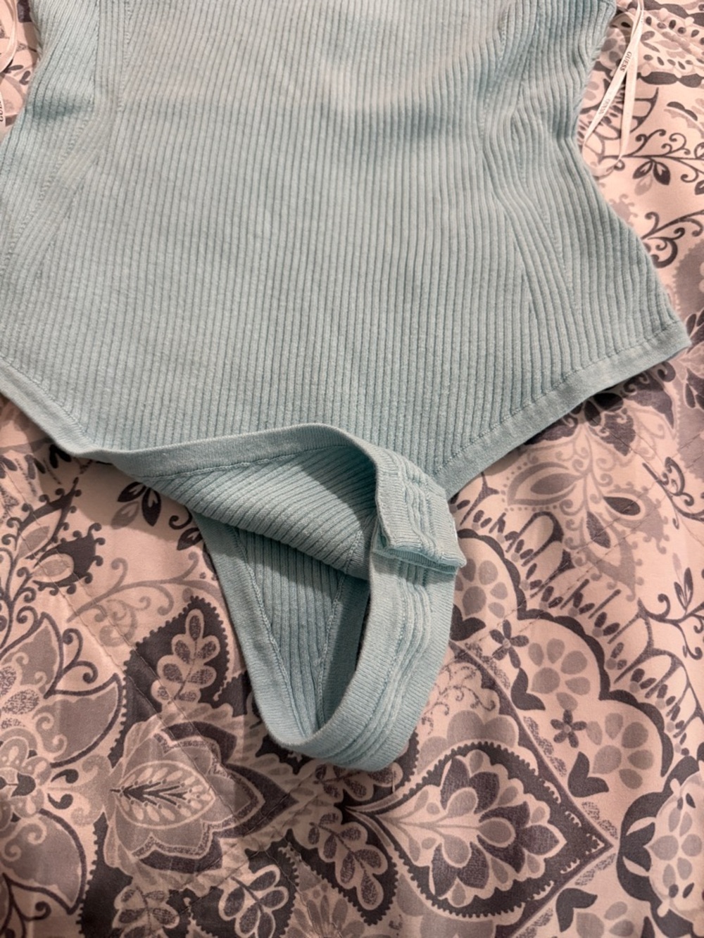 Guess Light Blue Ribbed One-Piece - Picture 4 of 5